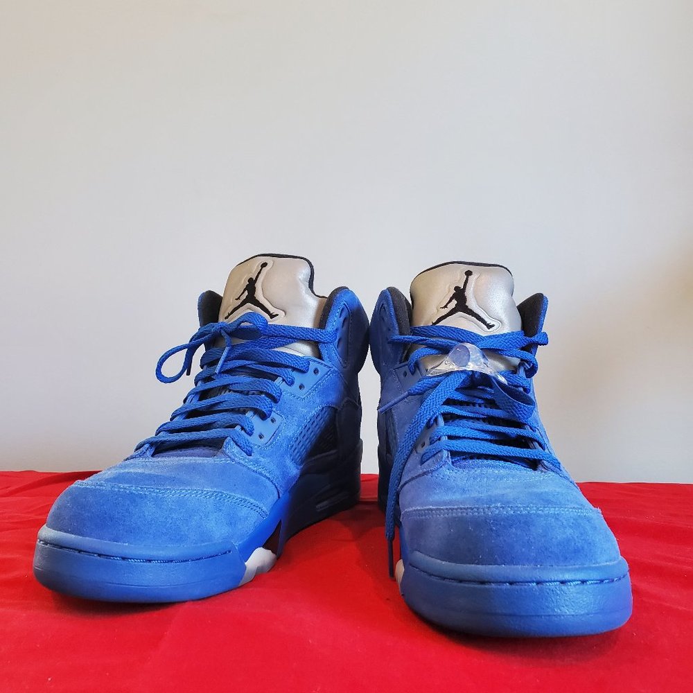 Blue Jordan 5s Size 10.5